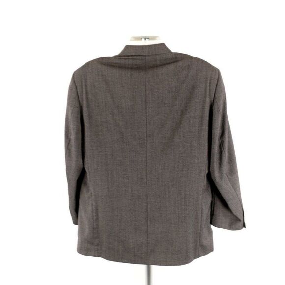 Pierre Cardin Textured Tweed Wool Gray Check 2 Button‎ Blazer 44L - Picture 7 of 13